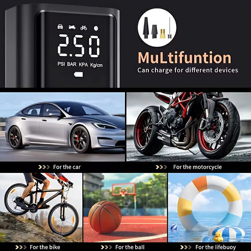 Portable Rechargeable Wireless Electric Tire Inflator