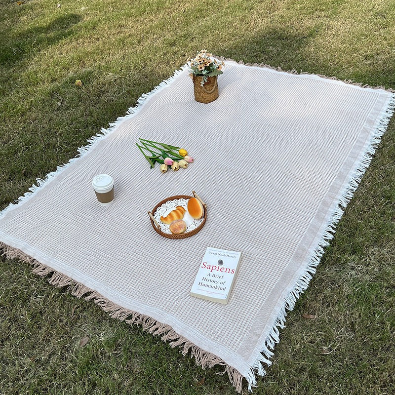 Car Camping Knitted Blanket | Road Trip & Trunk Leisure Mat.