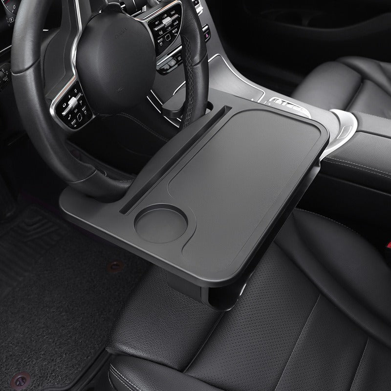 Car Steering Wheel Desk Table | Multi-Function In-Car Food Tray & Laptop Stand.