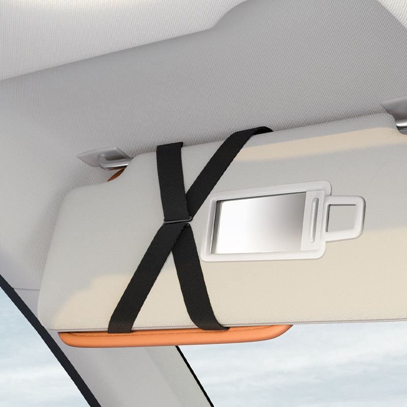 Leather Car Sun Visor Sunglasses Holder | Glasses & Card Organizer.