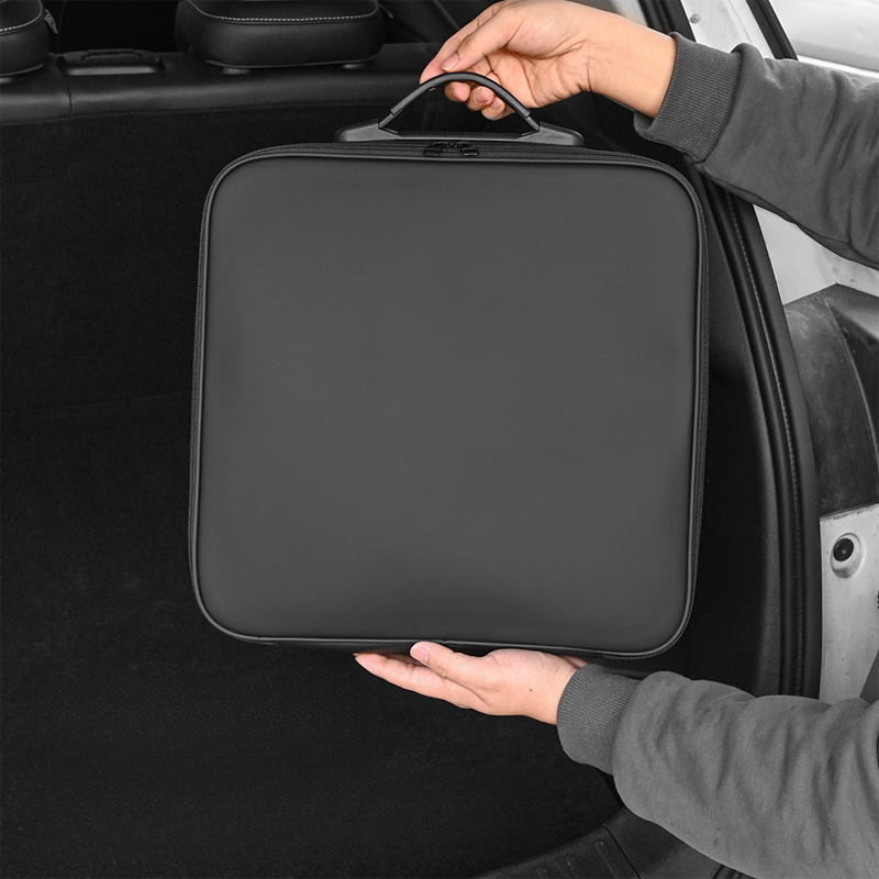 Nappa Leather EV Charging Cable Storage Bag For Smart.