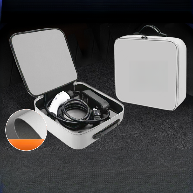 Nappa Leather EV Charging Cable Storage Bag For Smart.