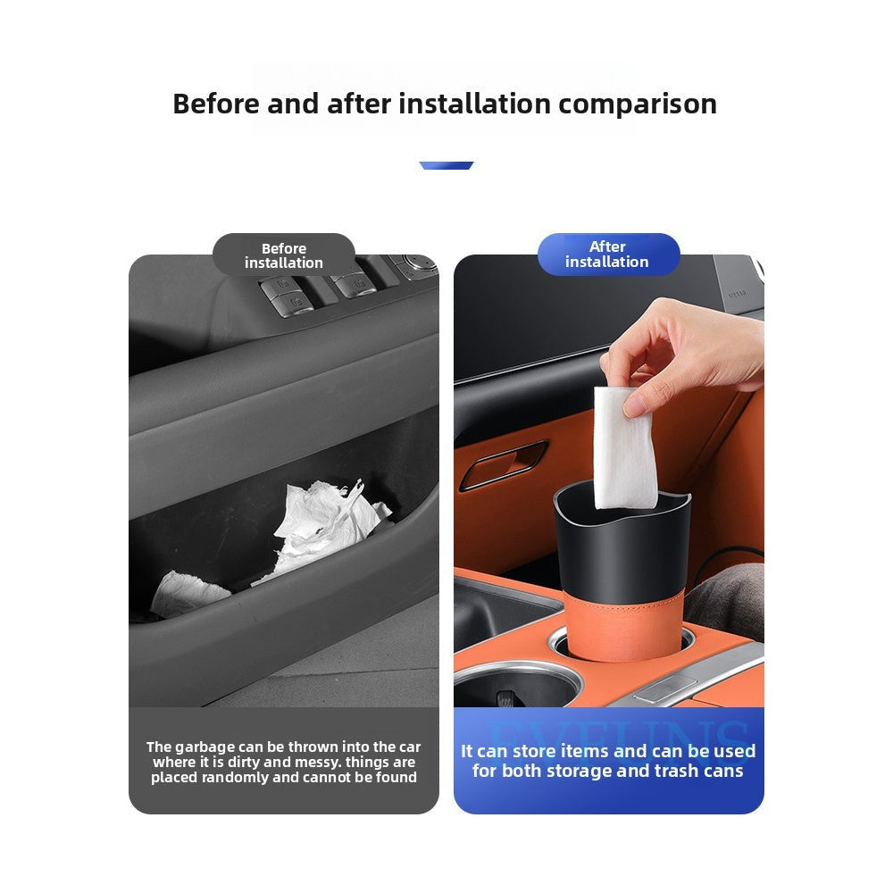 Car Trash Bin Umbrella Holder & Cup Organizer For Smart