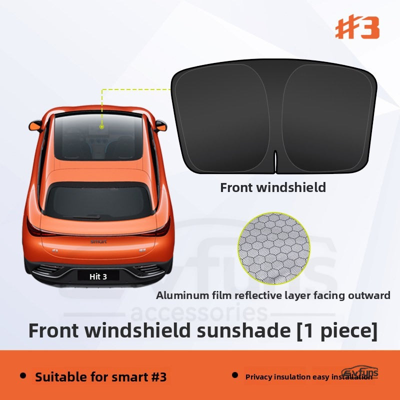 Privacy Blackout Side Window Sunshade Curtain for Smart #3
