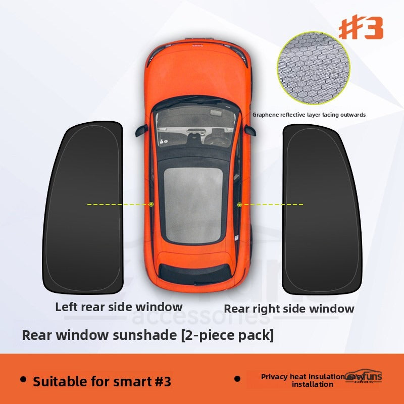 Privacy Blackout Side Window Sunshade Curtain for Smart #3