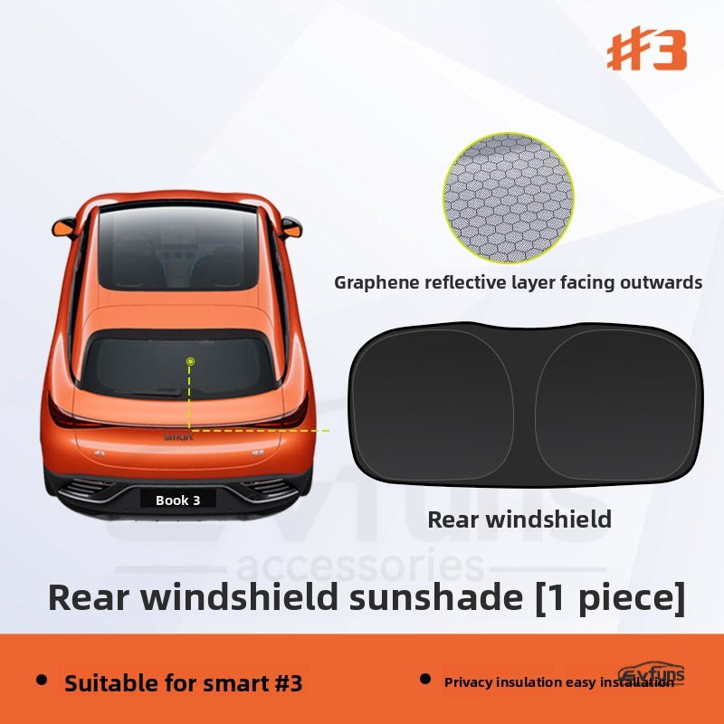 Privacy Blackout Side Window Sunshade Curtain for Smart #3
