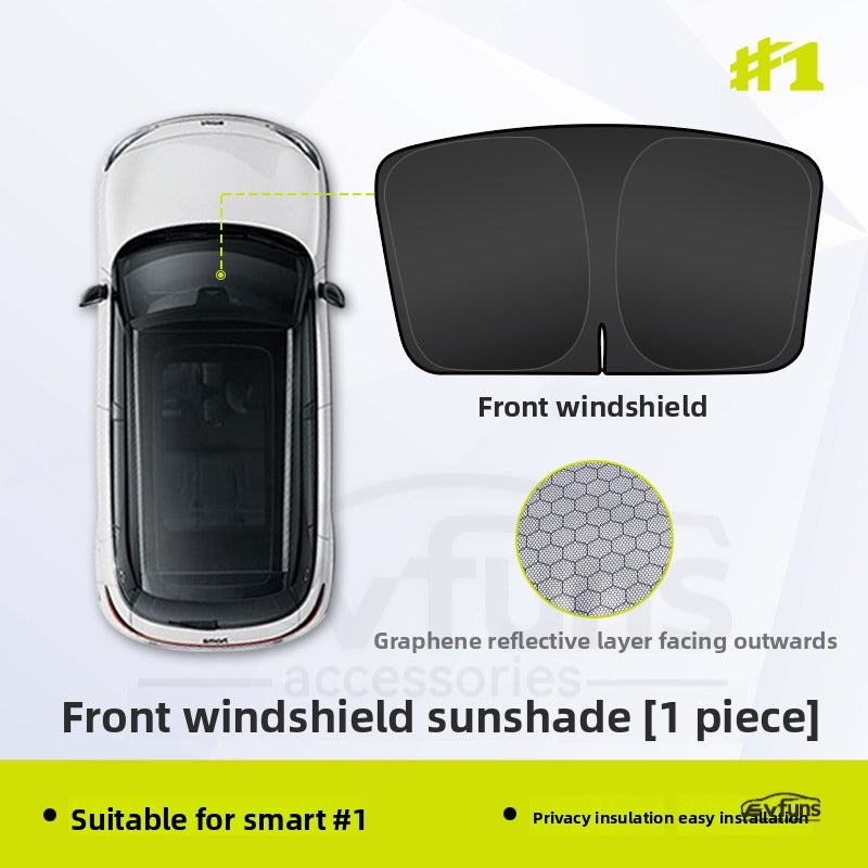 Privacy Blackout Side Window Sunshade Curtain for Smart #1