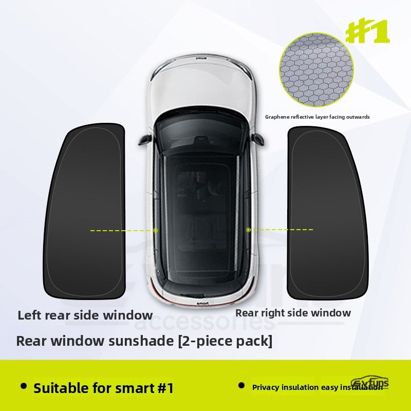 Privacy Blackout Side Window Sunshade Curtain for Smart #1