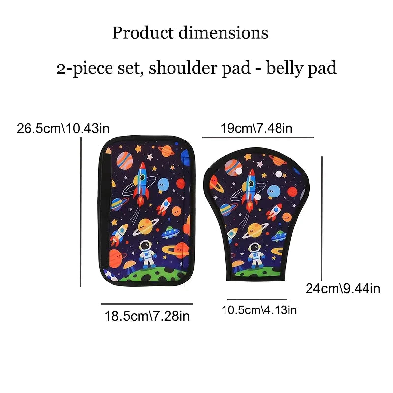 2-Piece Cartoon Seat Belt Shoulder Pads.