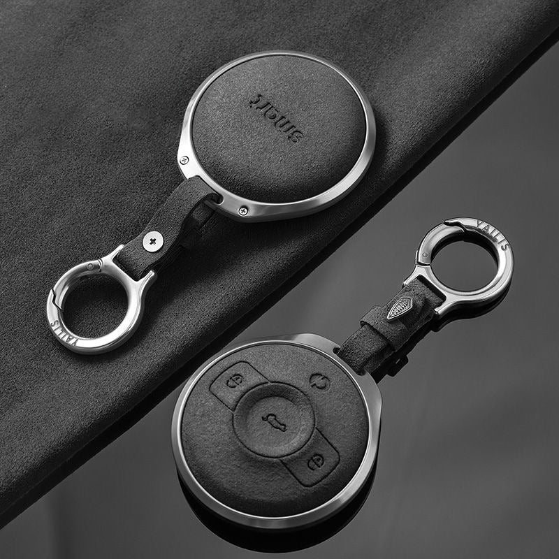 Premium Metal & Suede Key Cover for Smart #1 / Smart #3.