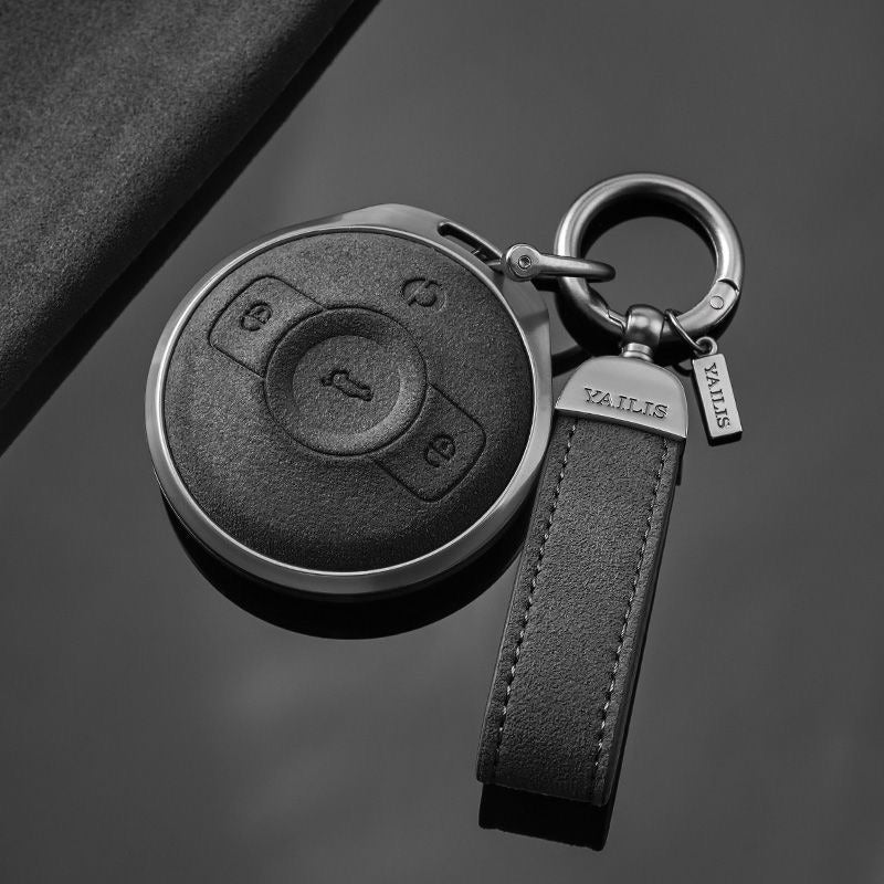 Premium Metal & Suede Key Cover for Smart #1 / Smart #3.