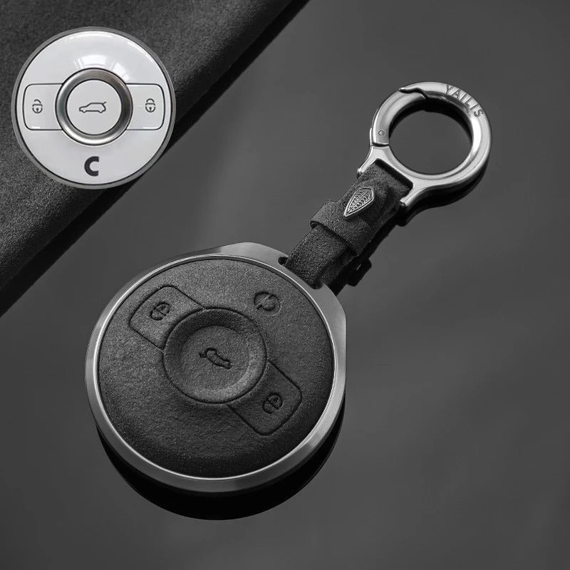 Premium Metal & Suede Key Cover for Smart #1 / Smart #3.
