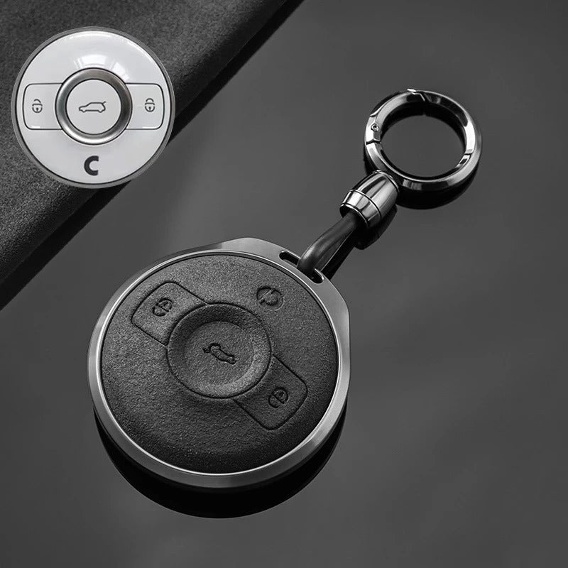 Premium Metal & Suede Key Cover for Smart #1 / Smart #3.