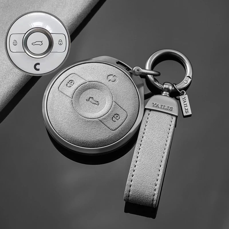 Premium Metal & Suede Key Cover for Smart #1 / Smart #3.