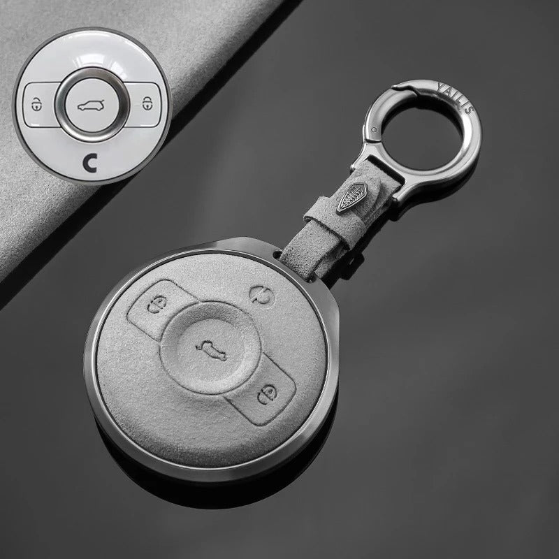 Premium Metal & Suede Key Cover for Smart #1 / Smart #3.