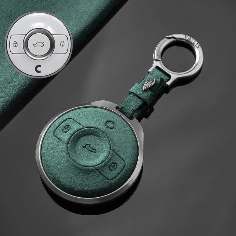 Premium Metal & Suede Key Cover for Smart #1 / Smart #3.
