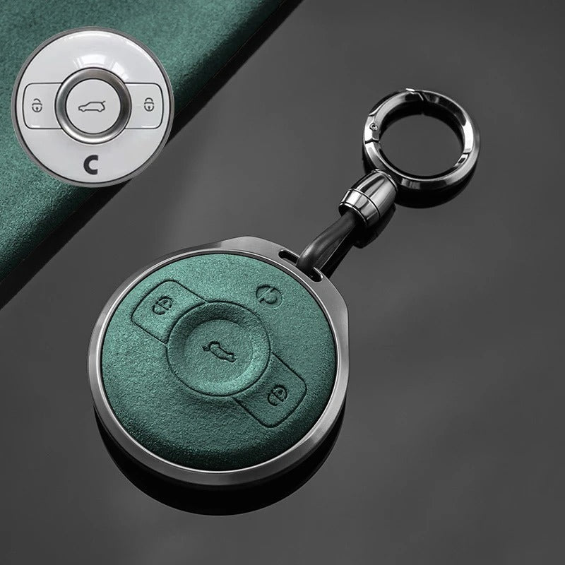 Premium Metal & Suede Key Cover for Smart #1 / Smart #3.
