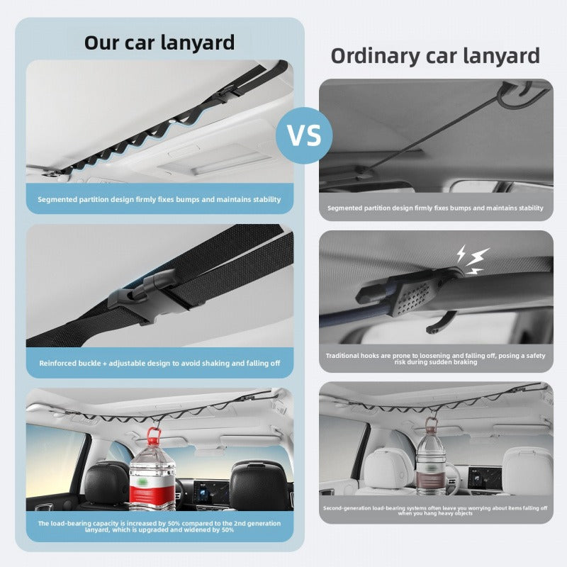 Car Clothesline Hanger – Multi-Functional Travel & Camping Organizer.