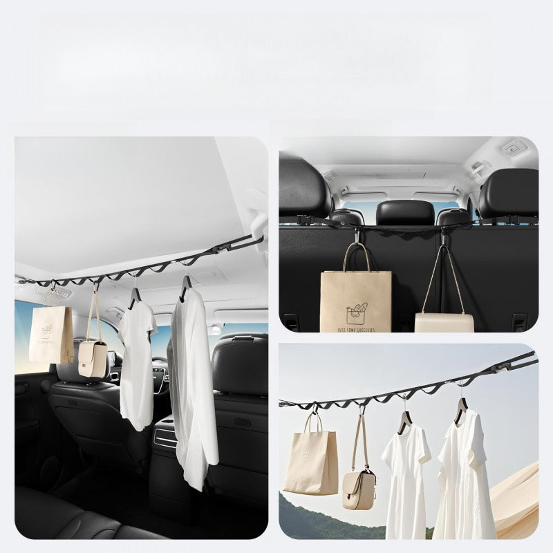 Car Clothesline Hanger – Multi-Functional Travel & Camping Organizer.