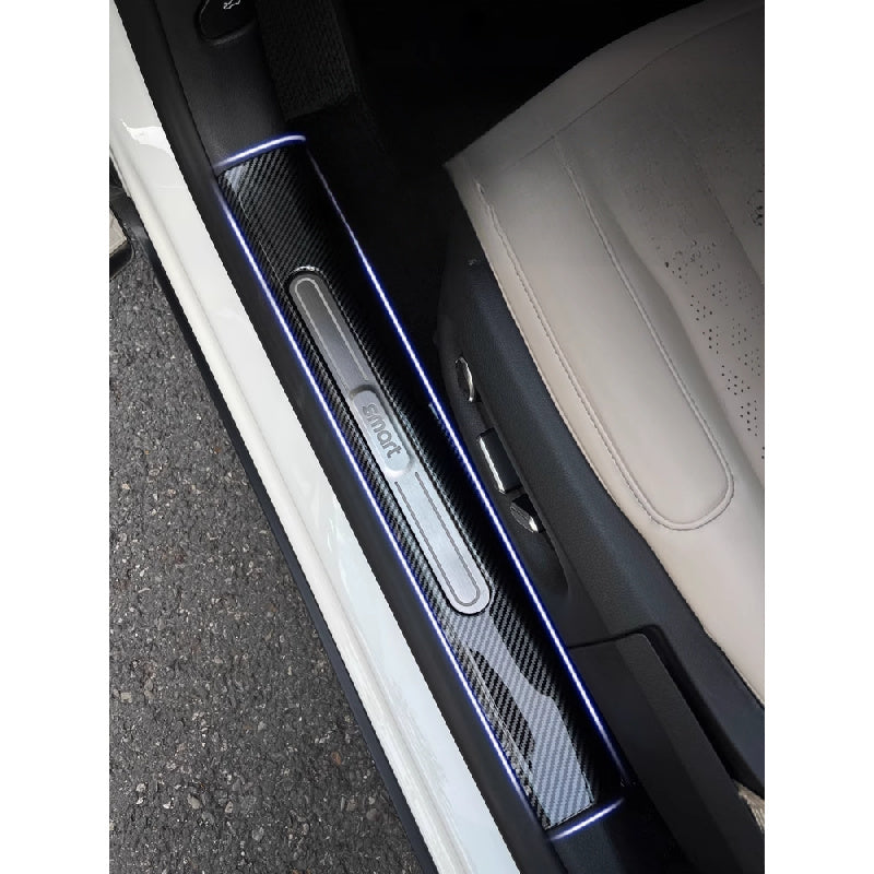 Car Door Sill Protectors – Carbon Fiber Style Anti For Smart #5
