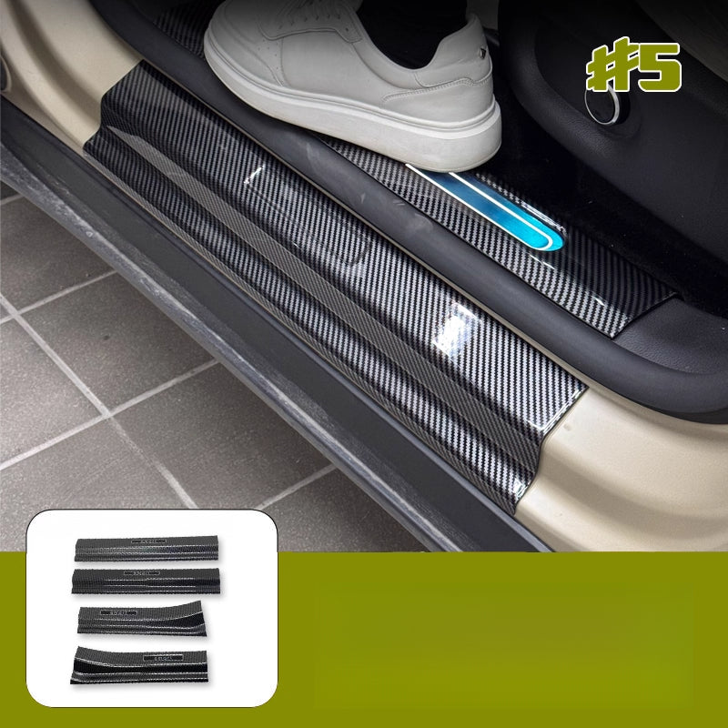 Car Door Sill Protectors – Carbon Fiber Style Anti For Smart #5