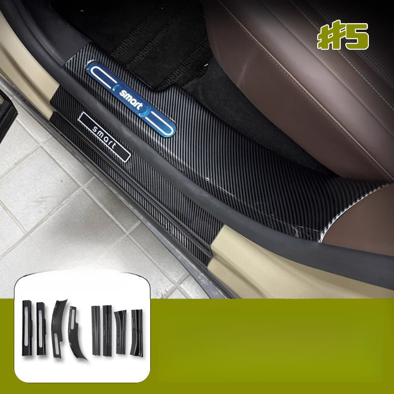 Car Door Sill Protectors – Carbon Fiber Style Anti For Smart #5