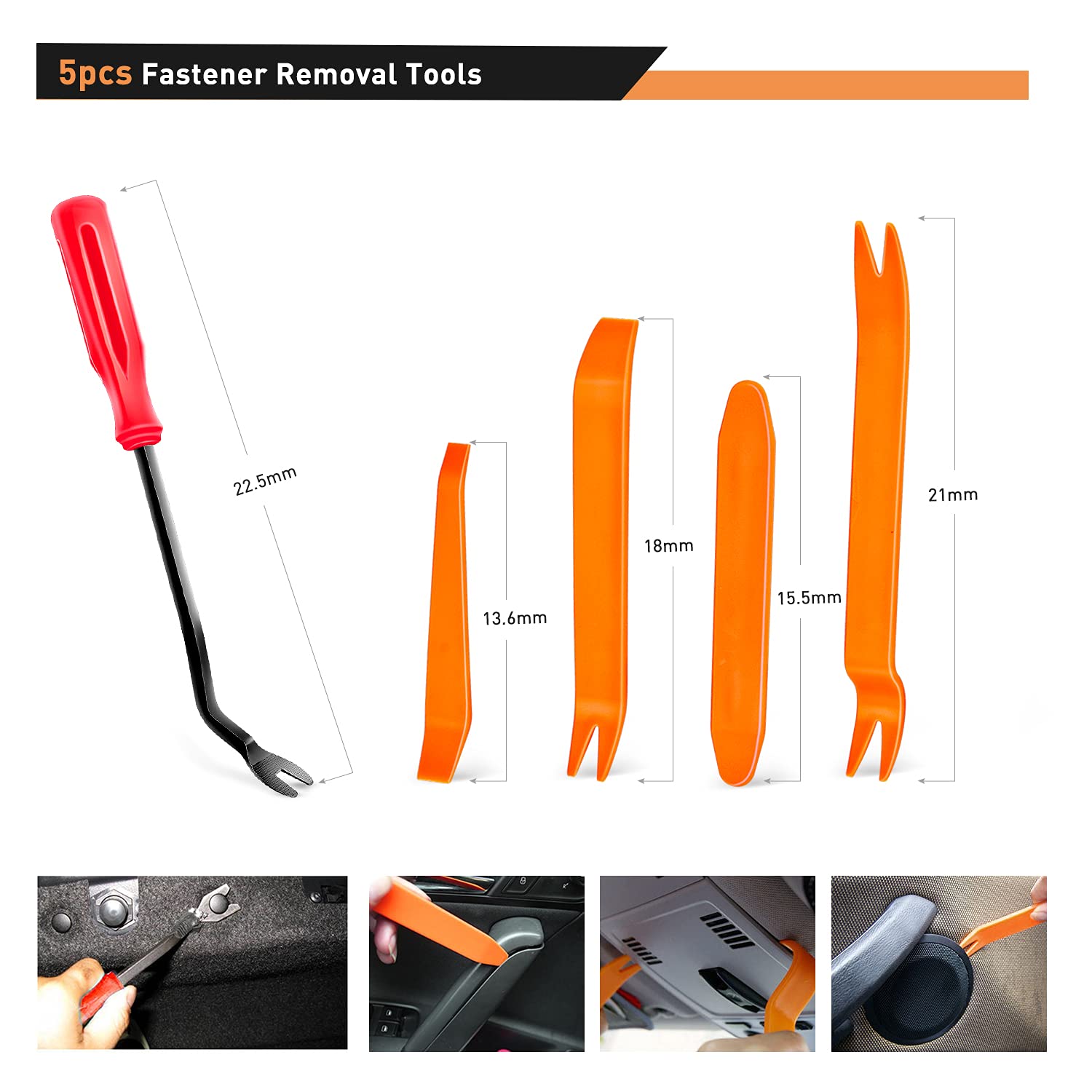 Car Fastener Clips & Removal Tool Set.