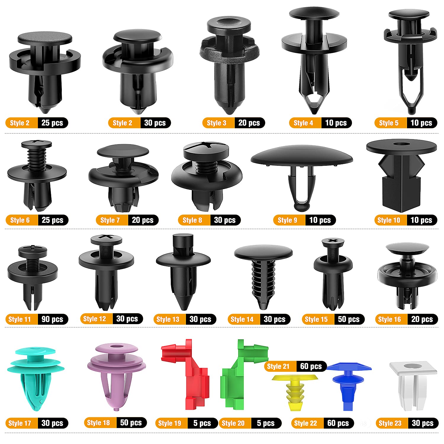 Car Fastener Clips & Removal Tool Set.