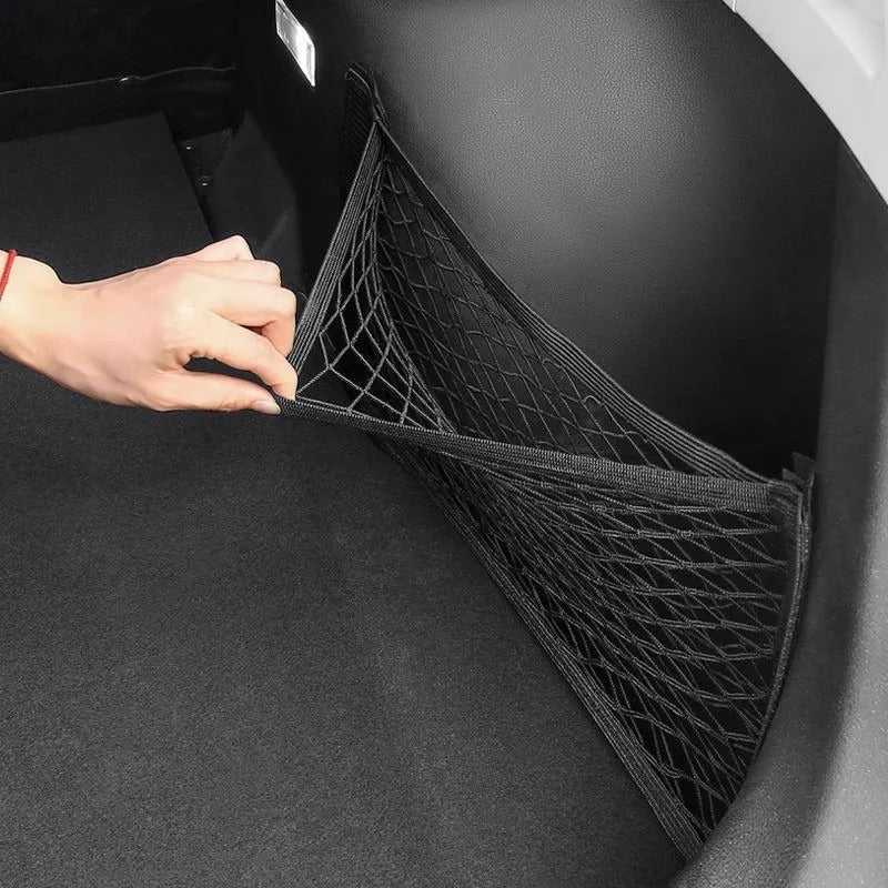 Car Trunk Storage Net Organizer with Velcro.