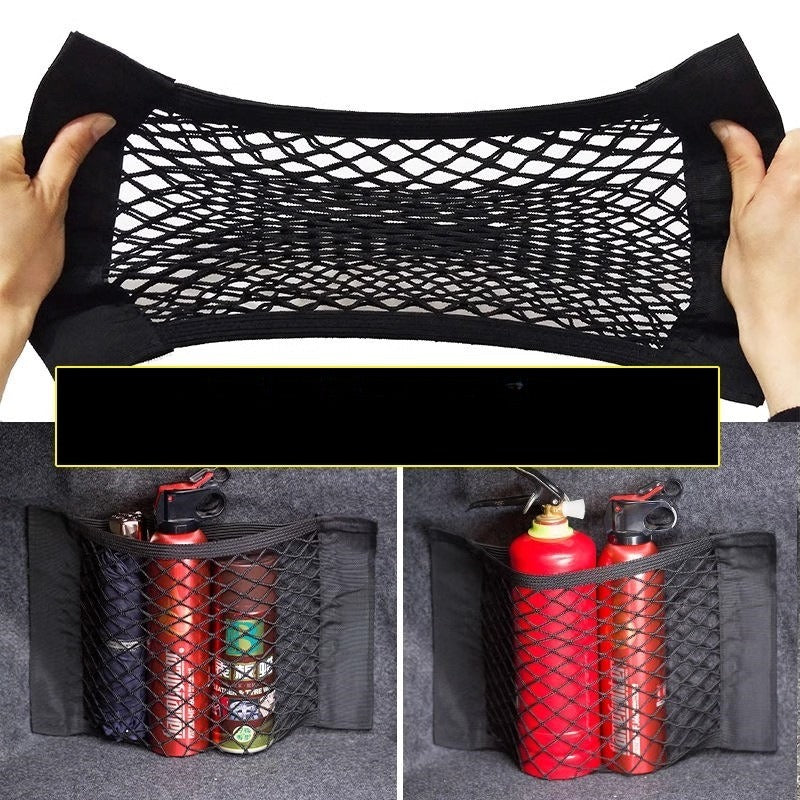 Car Trunk Storage Net Organizer with Velcro.