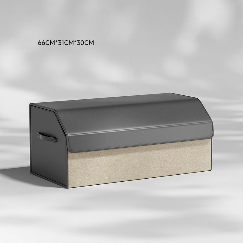 Foldable Leather Car Trunk Storage Box.