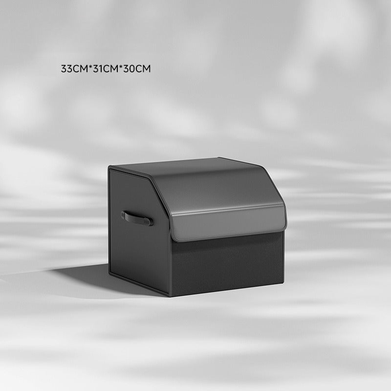Foldable Leather Car Trunk Storage Box.