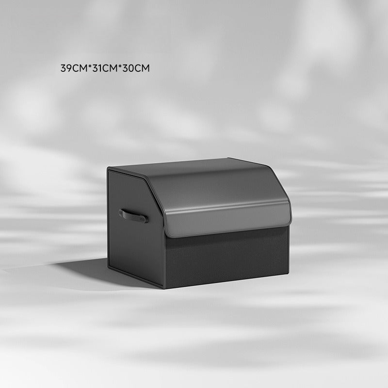 Foldable Leather Car Trunk Storage Box.