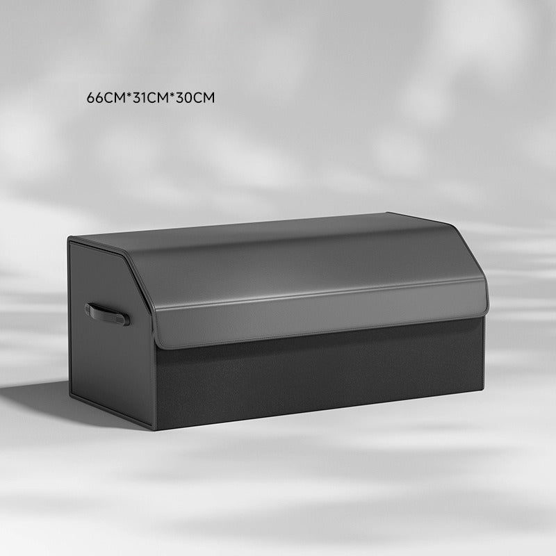Foldable Leather Car Trunk Storage Box.