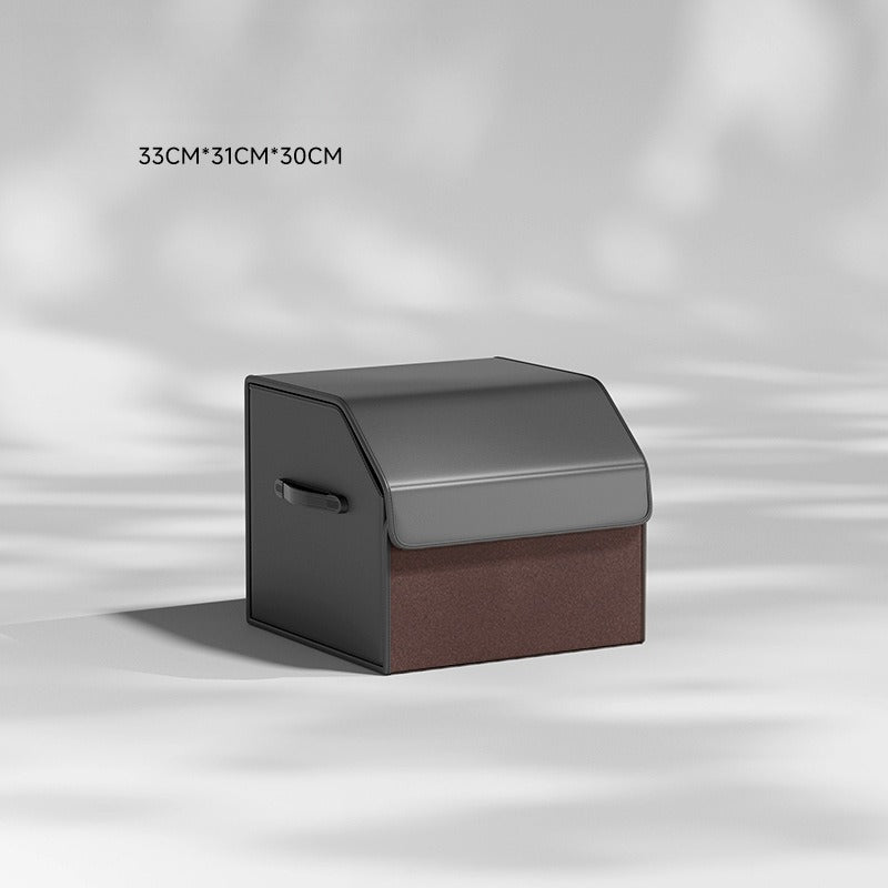 Foldable Leather Car Trunk Storage Box.