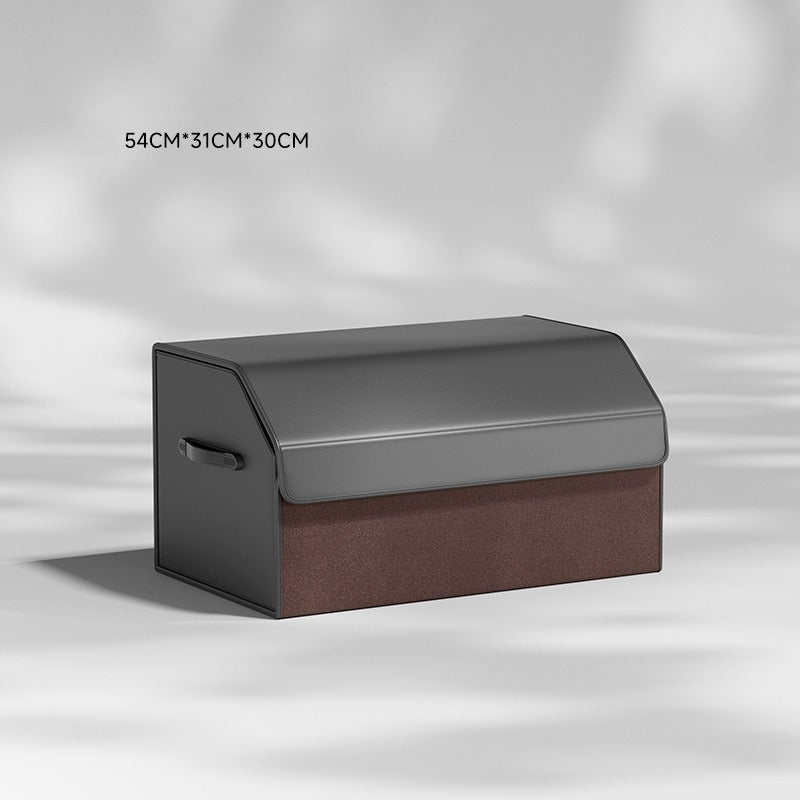 Foldable Leather Car Trunk Storage Box.