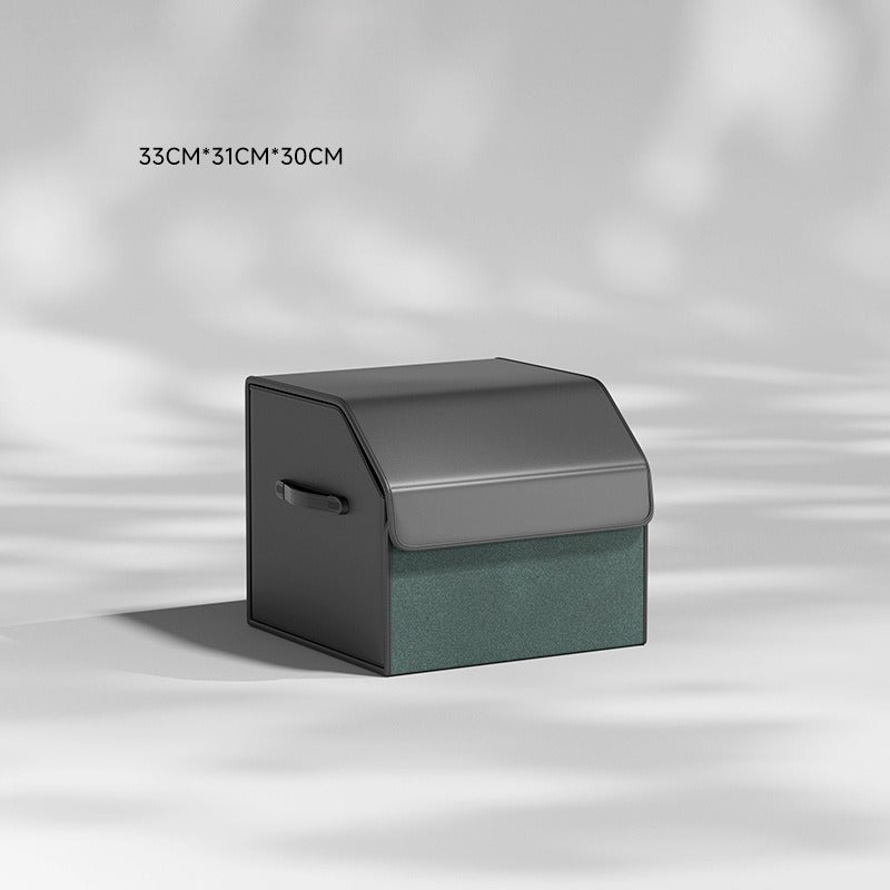 Foldable Leather Car Trunk Storage Box.