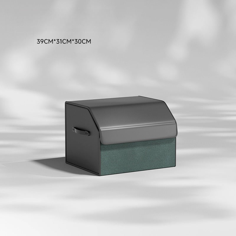 Foldable Leather Car Trunk Storage Box.