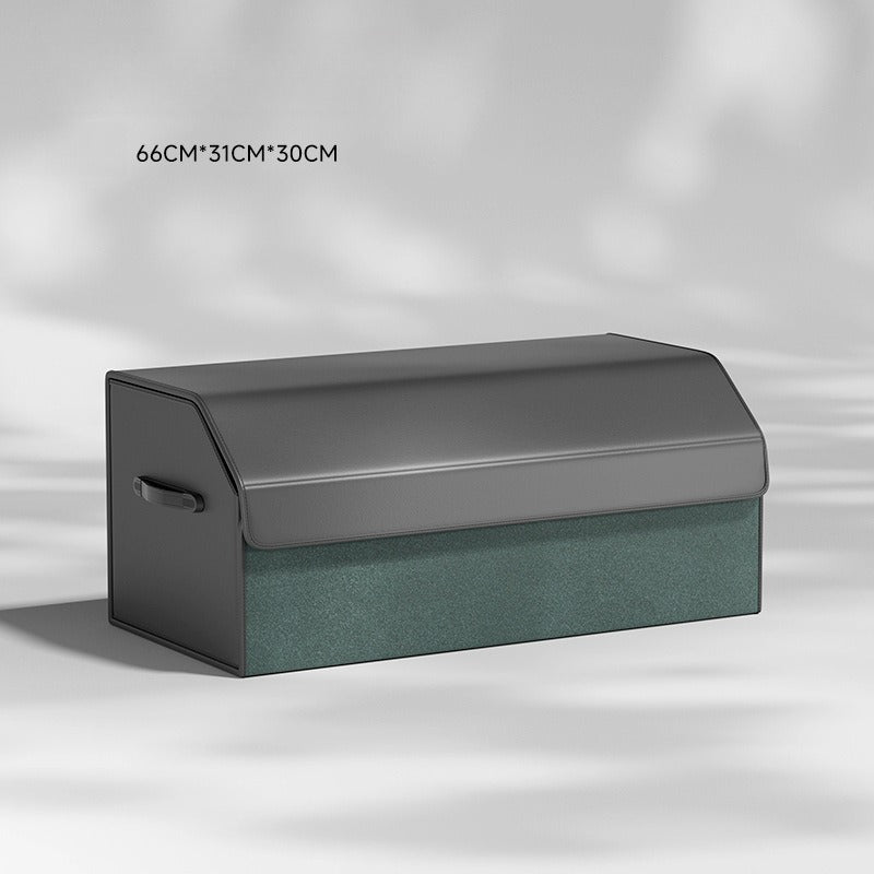 Foldable Leather Car Trunk Storage Box.