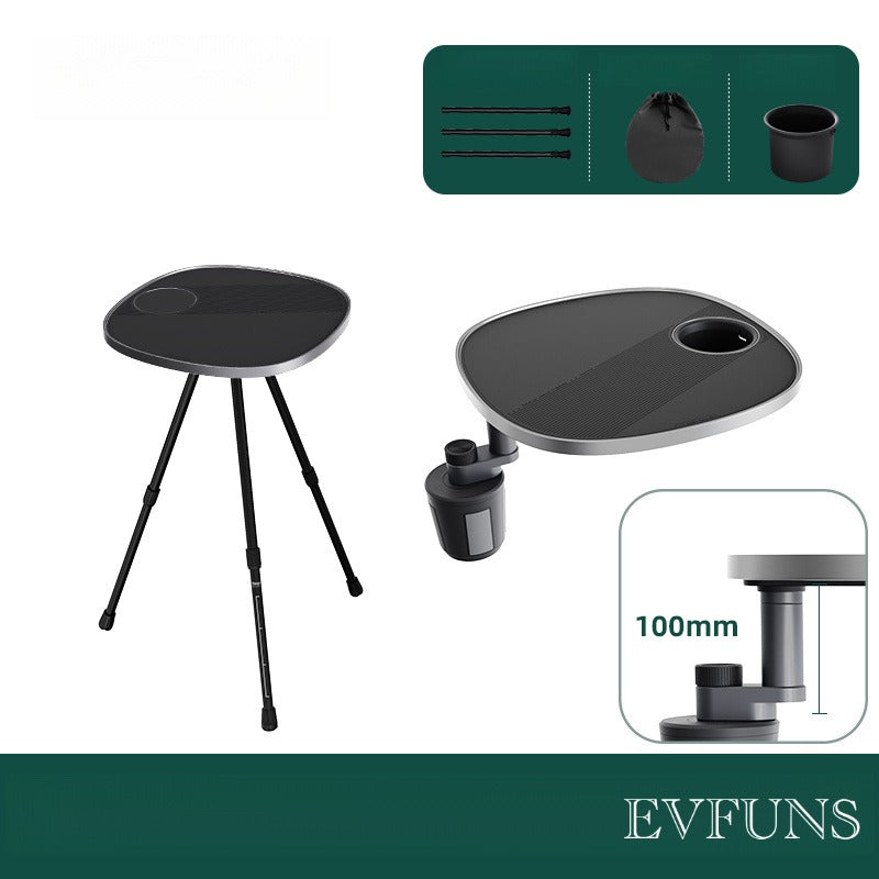 Multifunctional Floating Car Table – 360° Adjustable Camping & In-Car Desk.