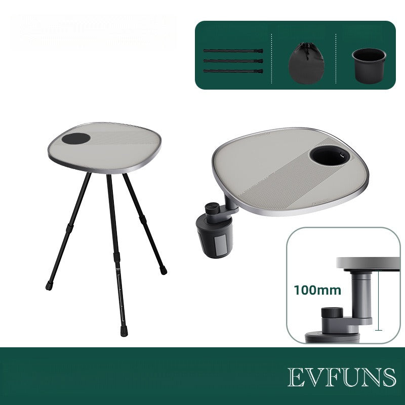 Multifunctional Floating Car Table – 360° Adjustable Camping & In-Car Desk.