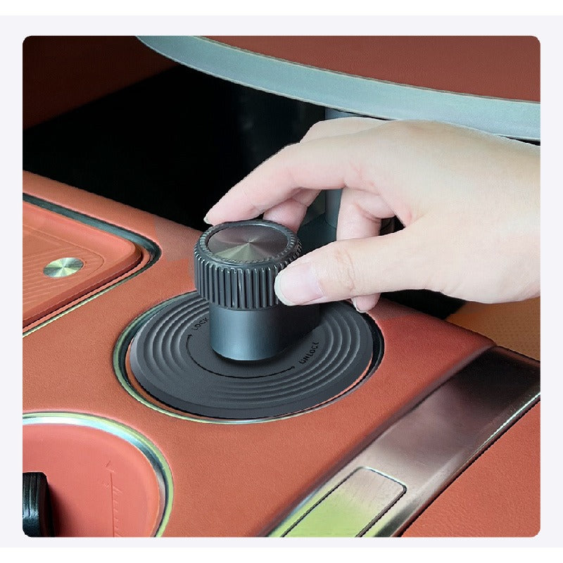 Multifunctional Floating Car Table – 360° Adjustable Camping & In-Car Desk.