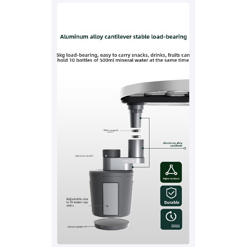 Multifunctional Floating Car Table – 360° Adjustable Camping & In-Car Desk.