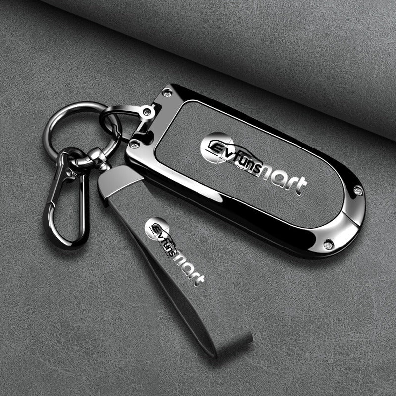 Premium Alloy & Leather Keychain for Smart #5.