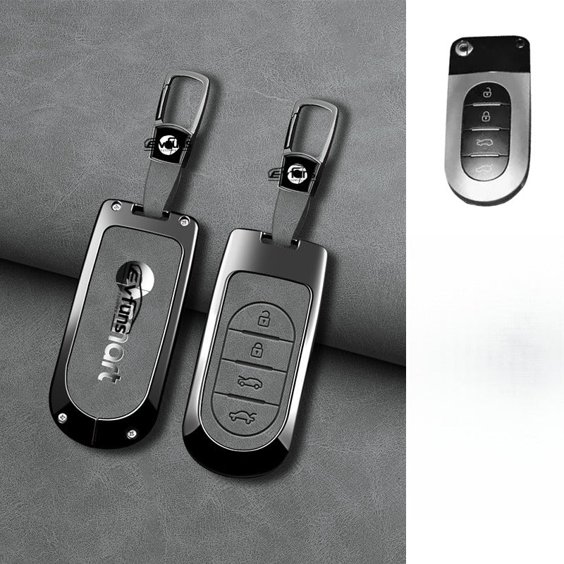 Premium Alloy & Leather Keychain for Smart #5.