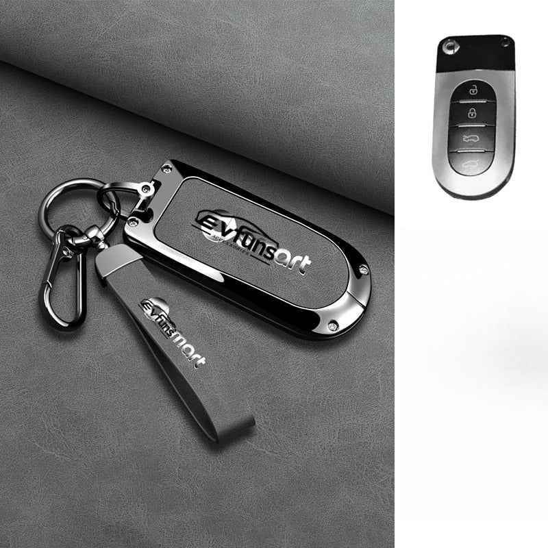 Premium Alloy & Leather Keychain for Smart #5.