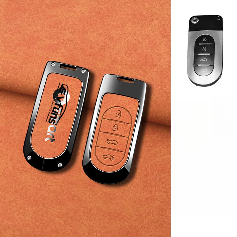 Premium Alloy & Leather Keychain for Smart #5.