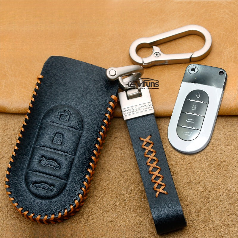 The genuine leather key case is suitable for Smart#5