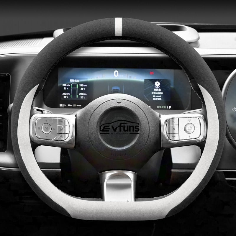 Winter Suede Steering Wheel Cover For Smart.