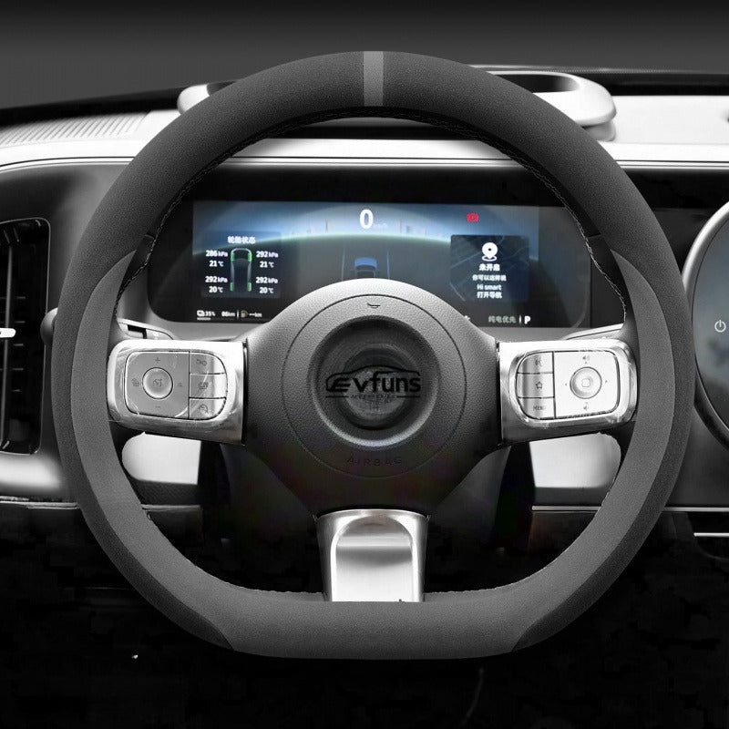 Winter Suede Steering Wheel Cover For Smart.